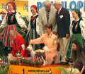 Stupně vítězů BIG v Leszně 2003  a dva zástupci z Čech - číňánek a pekinéz.